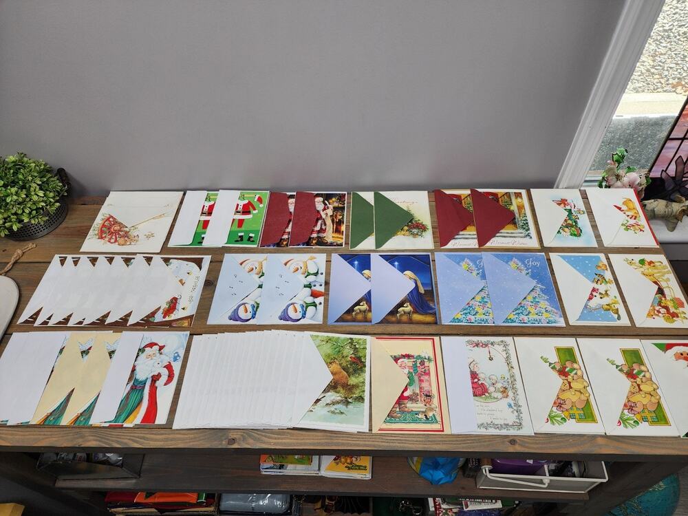 Lot of 54 Vintage Unused Old Stock Christmas Cards With Envelopes